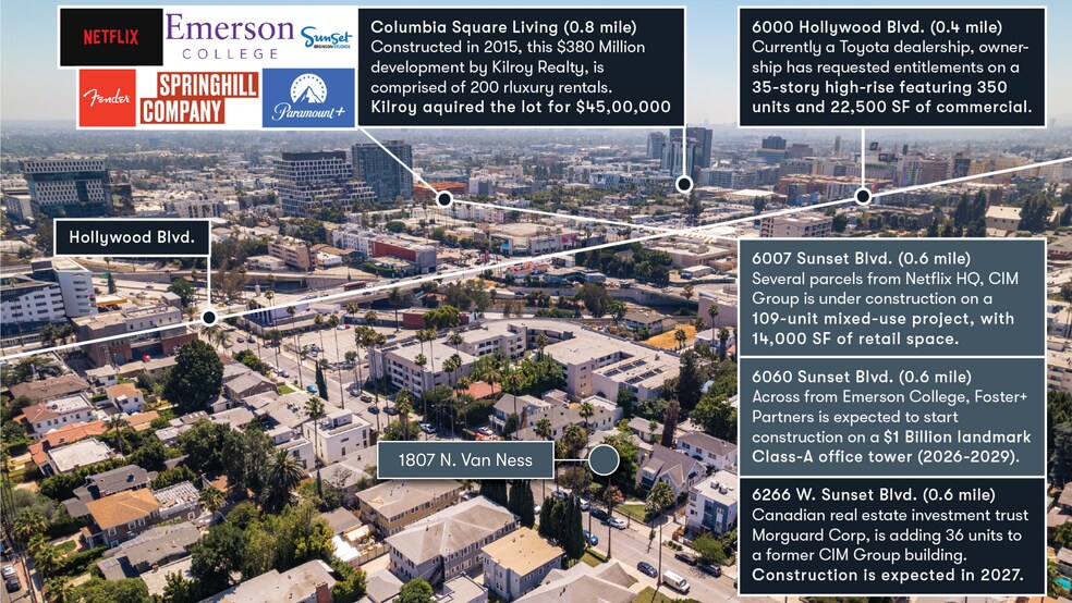 1807 N Van Ness Ave, Los Angeles, CA à vendre - Aérien – Image 2 sur 11