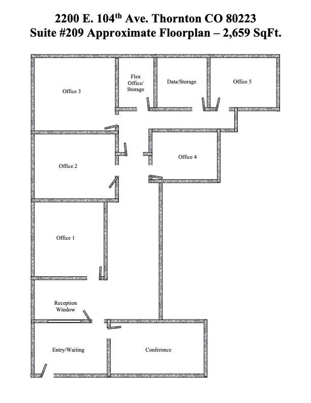 2200 E 104th Ave, Thornton, CO à louer Plan d’étage– Image 1 sur 13
