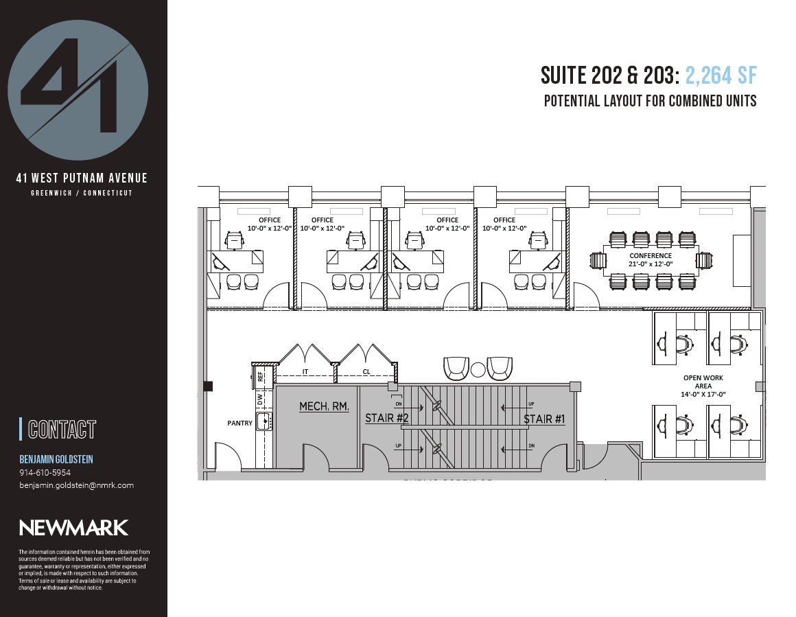 41 W Putnam Ave, Greenwich, CT à louer Plan d’étage– Image 1 sur 2