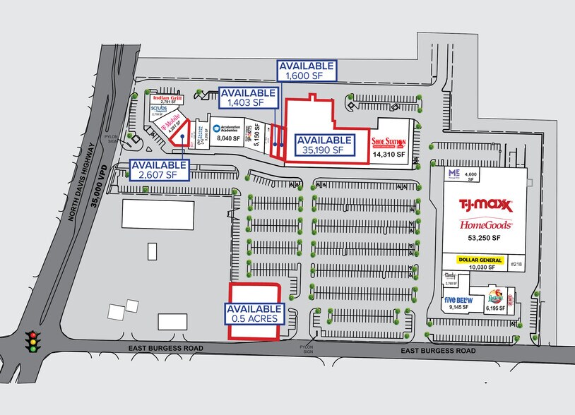6601 N Davis Hwy, Pensacola, FL à louer - Plan de site – Image 2 sur 11