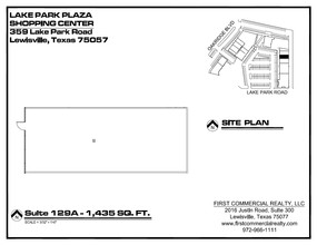 359 Lake Park Rd, Lewisville, TX à louer Plan d’étage– Image 1 sur 1