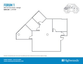 8601 Six Forks Rd, Raleigh, NC à louer Plan d’étage– Image 1 sur 1