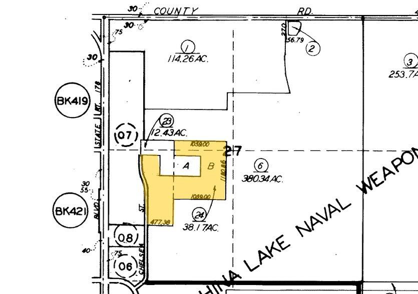 Chelsea St, Ridgecrest, CA à vendre - Plan cadastral – Image 2 sur 2