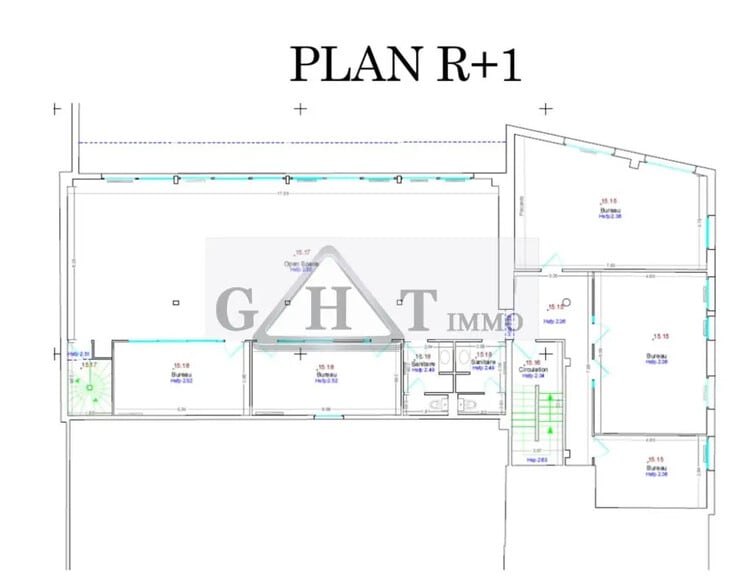 Bureau dans Nanterre à louer - Plan d’étage – Image 1 sur 1