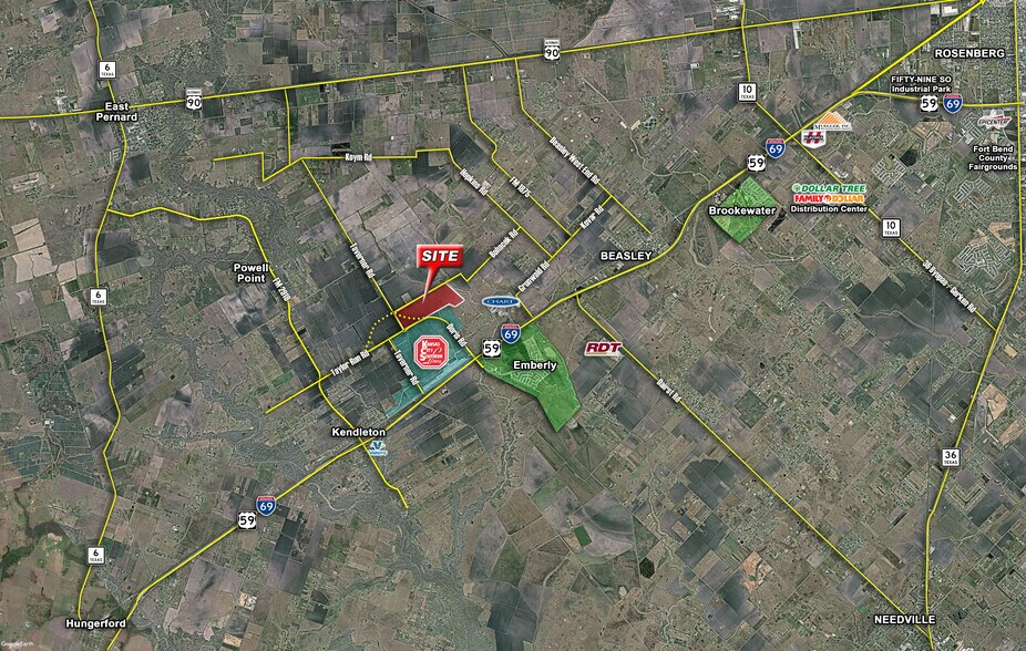 W Tavener Rd & Bohacek Rd, Beasley, TX à vendre - Aérien – Image 2 sur 2