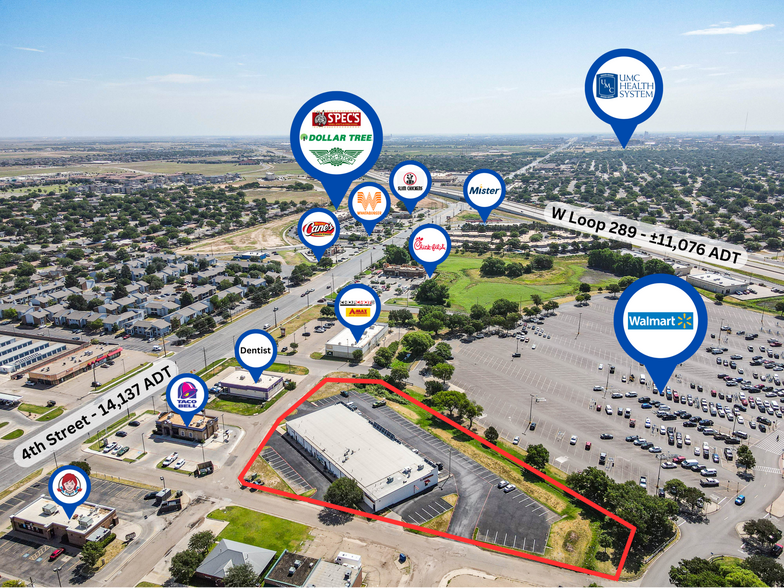 411-419 Frankford Ave, Lubbock, TX à louer - Aérien – Image 2 sur 4