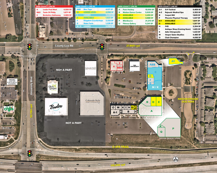 2660-2690 E County Line Rd, Highlands Ranch, CO à louer - Photo de l’immeuble – Image 2 sur 21