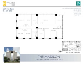 15851 Dallas Pkwy, Addison, TX à louer Plan d’étage– Image 1 sur 1