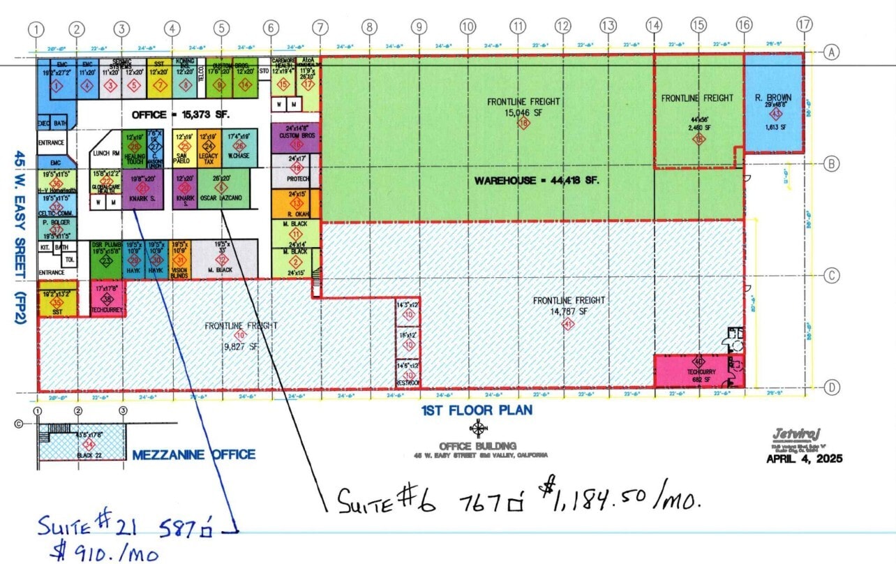 45 W Easy St, Simi Valley, CA à louer Plan d’étage– Image 1 sur 1