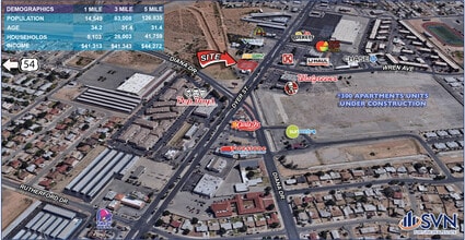 9411 Dyer St, El Paso, TX - Vue aérienne vue de carte