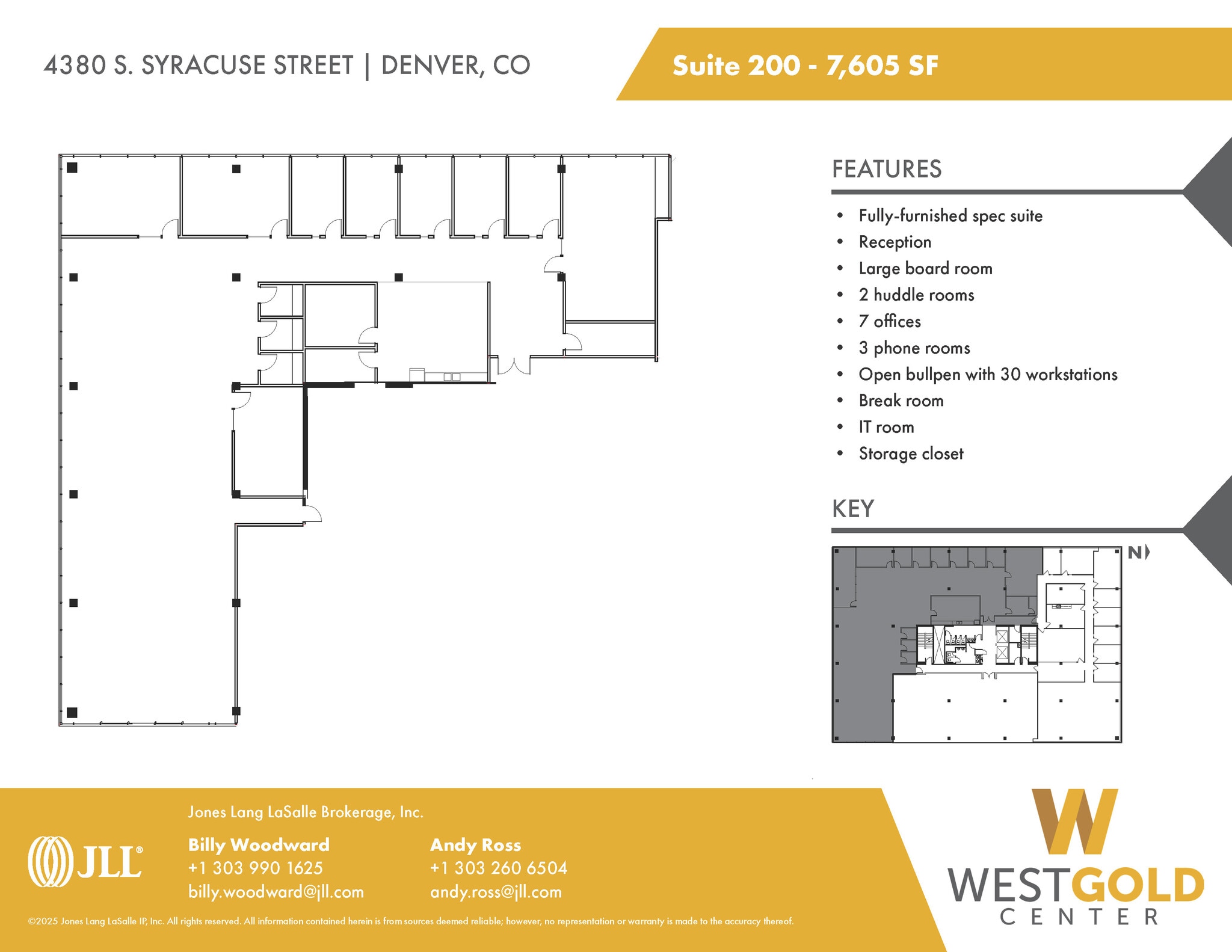 4380 S Syracuse St, Denver, CO à louer Plan d’étage– Image 1 sur 2
