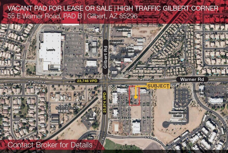 55 E Warner Rd, Gilbert, AZ à louer - Photo de l’immeuble – Image 1 sur 2