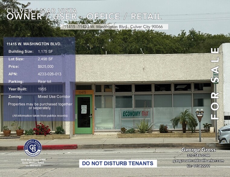 11415 W Washington Blvd, Los Angeles, CA à vendre - Photo de l’immeuble – Image 2 sur 7