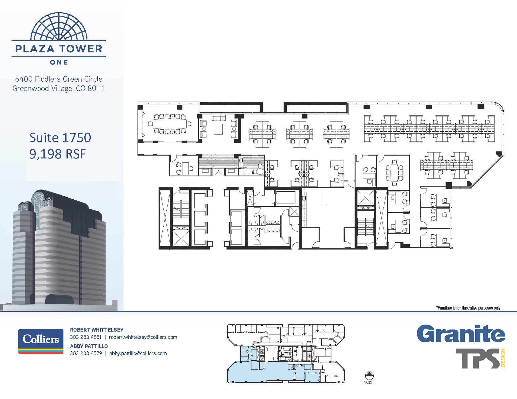 6400 S Fiddlers Green Cir, Greenwood Village, CO à louer Plan d’étage– Image 1 sur 2