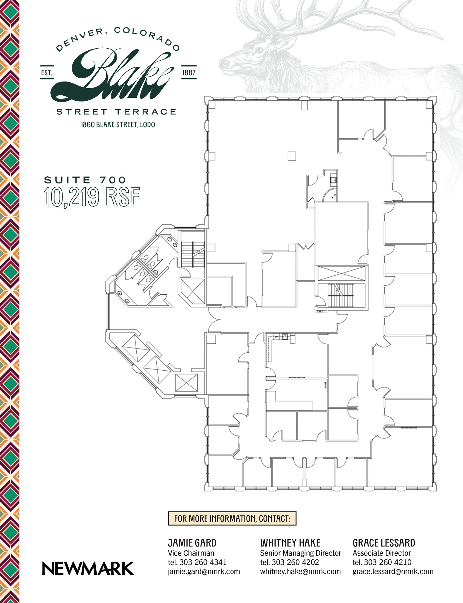 1860 Blake St, Denver, CO à louer Plan d’étage– Image 1 sur 1