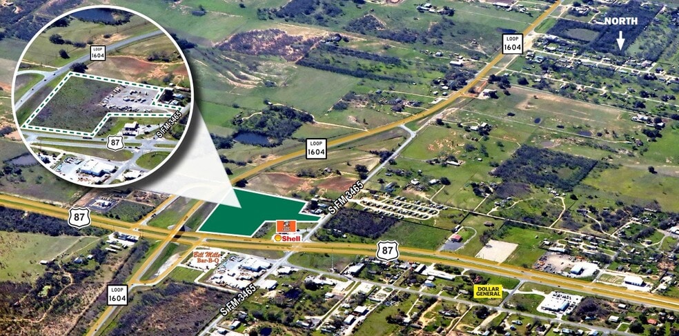 12198 US Highway 87 East At Loop 1604, Adkins, TX à vendre - Photo principale – Image 1 sur 4