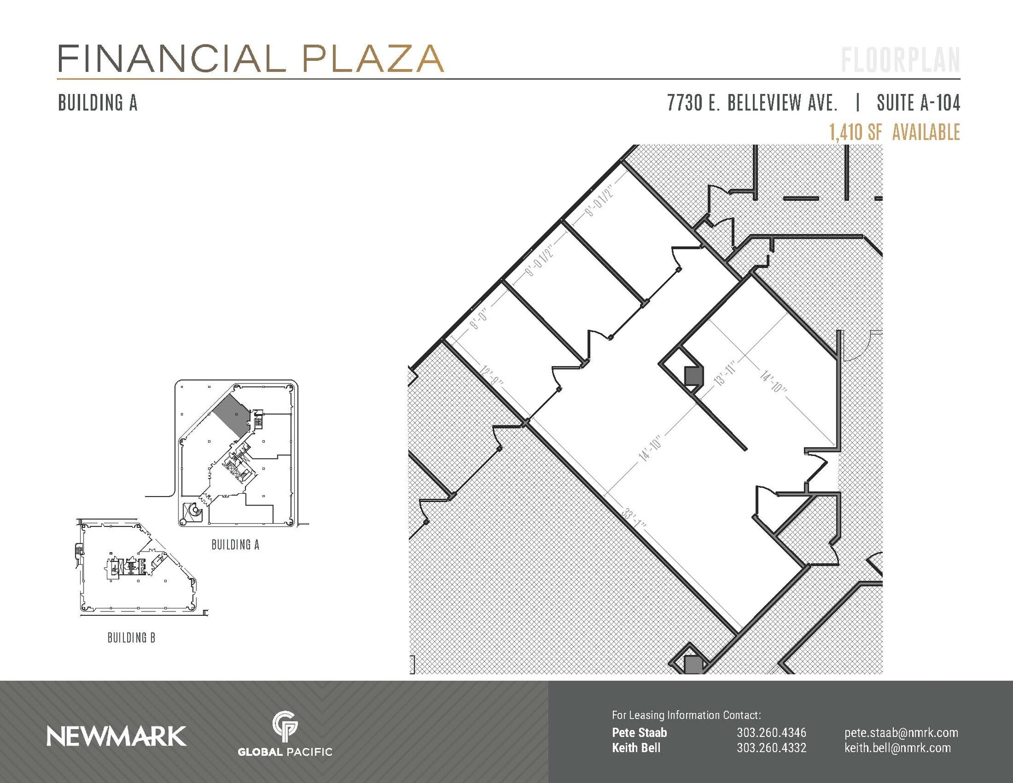 7730 E Belleview Ave, Greenwood Village, CO à louer Plan d’étage– Image 1 sur 2
