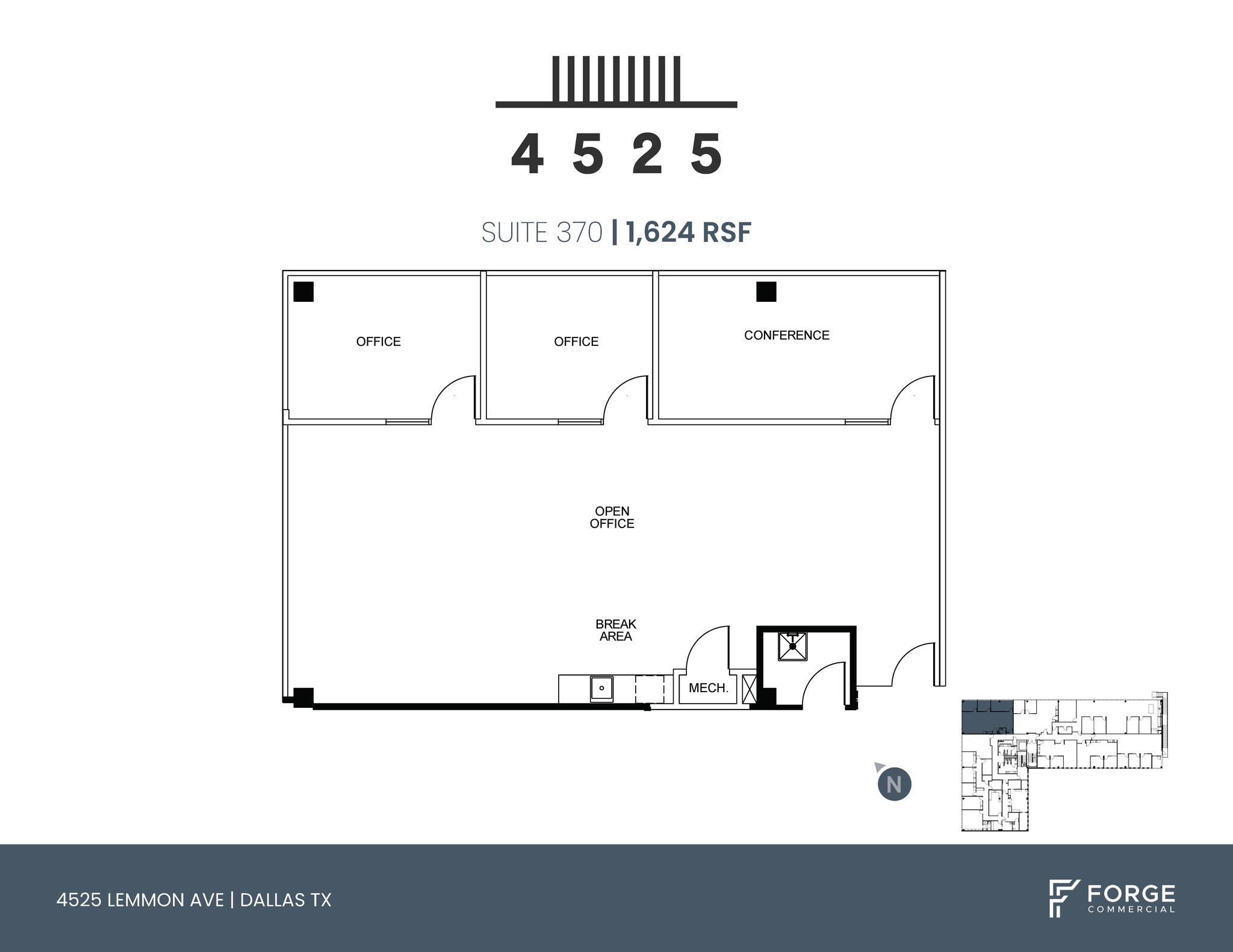 4525 Lemmon Ave, Dallas, TX à louer Plan d’étage– Image 1 sur 1