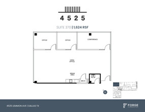4525 Lemmon Ave, Dallas, TX à louer Plan d’étage– Image 1 sur 1