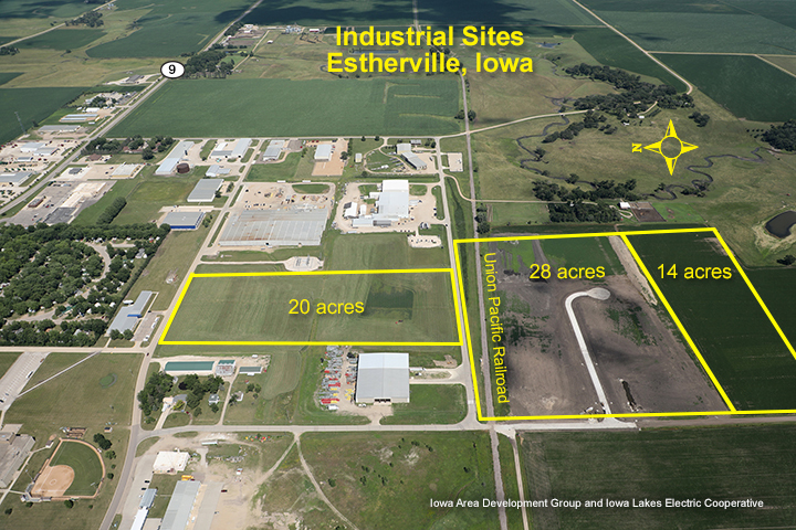 S 26th St & 7th Ave, Estherville, IA à vendre Aérien– Image 1 sur 3