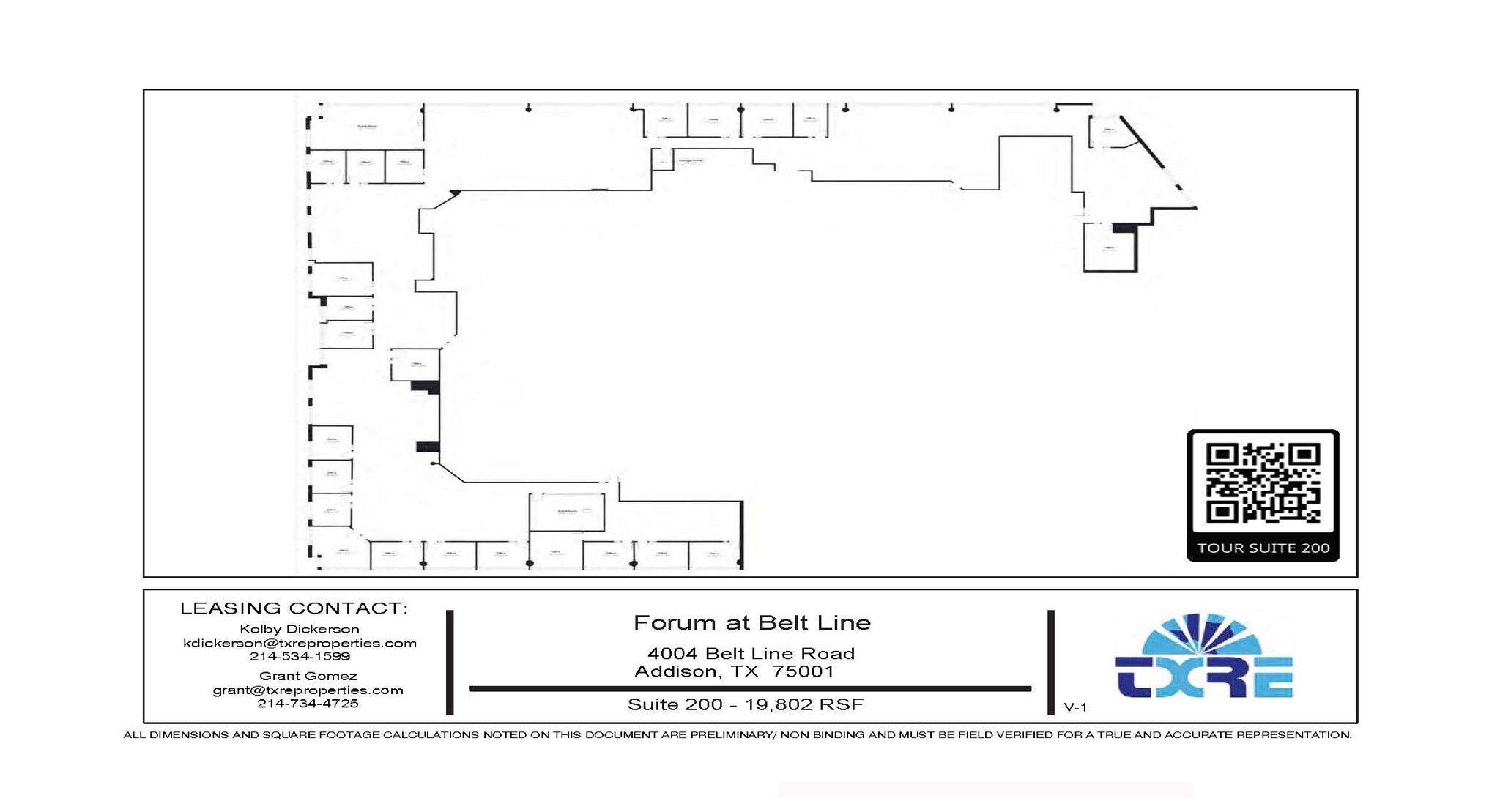 4004 Belt Line Rd, Addison, TX à louer Plan d’étage– Image 1 sur 1