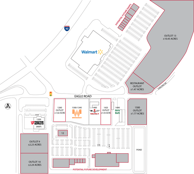 1300 E Eagle Rd, Weatherford, OK à louer - Plan de site – Image 2 sur 2