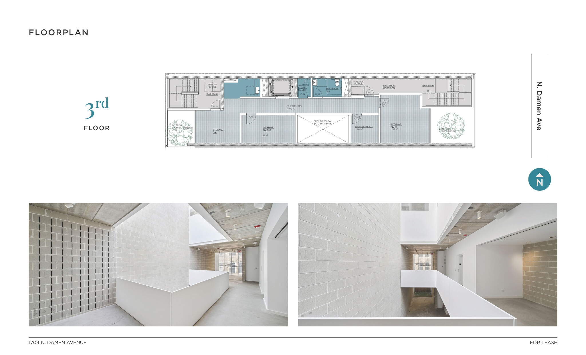 1704 N Damen Ave, Chicago, IL à louer Plan d’étage– Image 1 sur 1