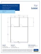 9990 Richmond Ave, Houston, TX à louer Plan d’étage– Image 1 sur 1