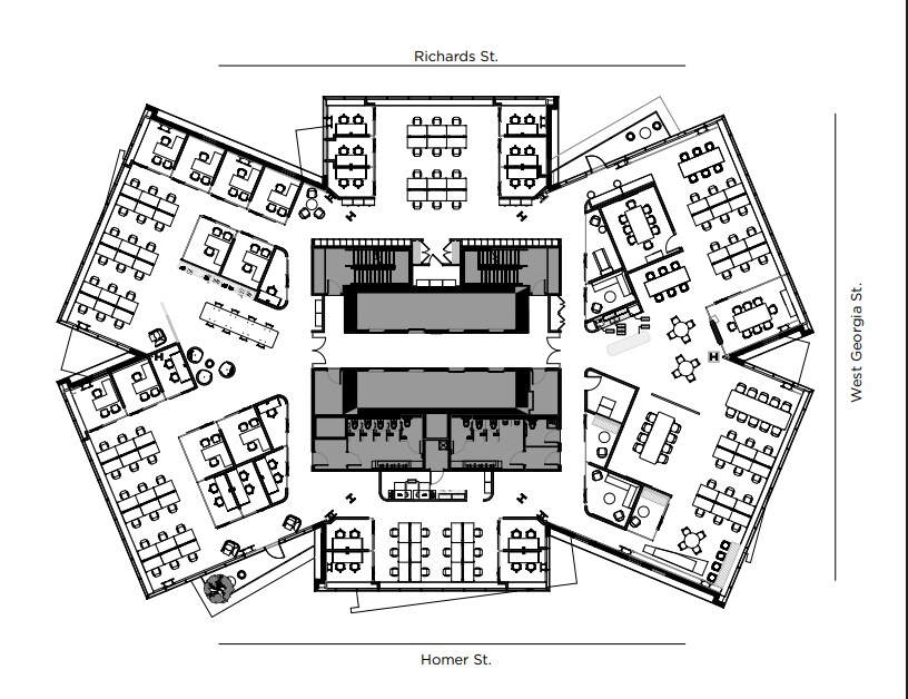 410 W Georgia St, Vancouver, BC à louer Plan d’étage– Image 1 sur 2