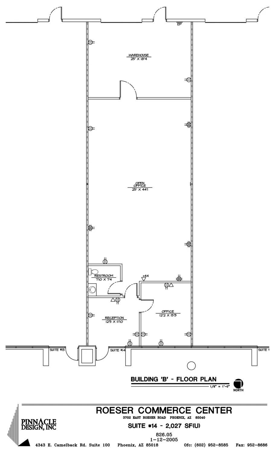 3702 E Roeser Rd, Phoenix, AZ à louer Plan d’étage– Image 1 sur 1