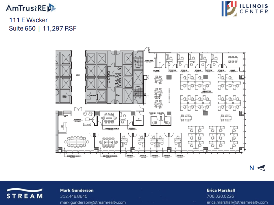 111 E Wacker Dr, Chicago, IL à louer Plan d’étage– Image 1 sur 1