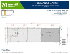 823 Hammonds Ferry Rd, Linthicum, MD à louer Plan d’étage– Image 1 sur 1