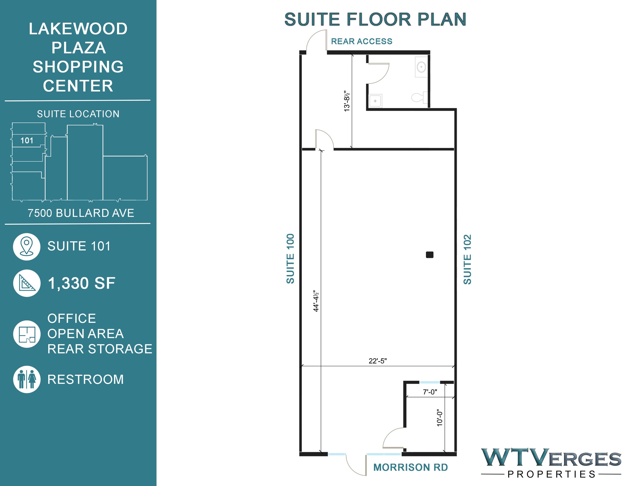 7500 Bullard Ave, New Orleans, LA à louer Plan d’étage– Image 1 sur 8