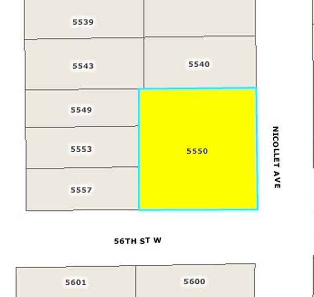 5550 Nicollet Ave, Minneapolis, MN à vendre - Plan cadastral – Image 2 sur 3