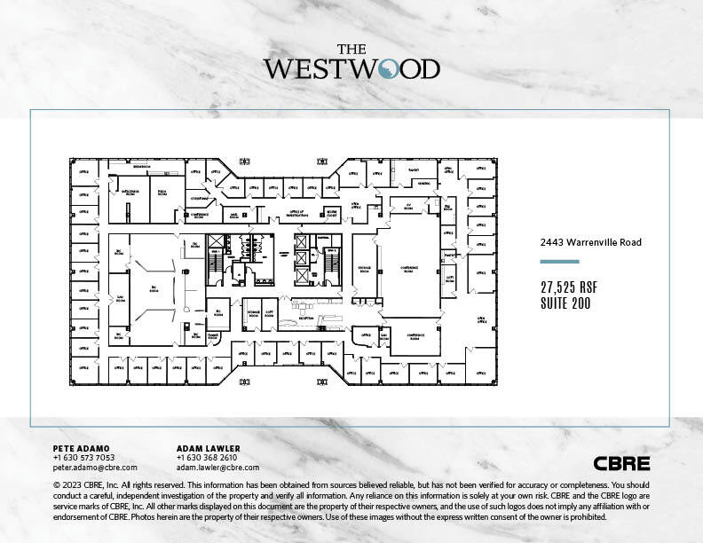 2443 Warrenville Rd, Lisle, IL à louer Plan d’étage– Image 1 sur 1