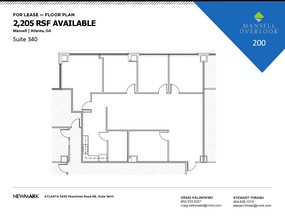 200 Mansell Ct E, Roswell, GA à louer Plan d’étage– Image 1 sur 1