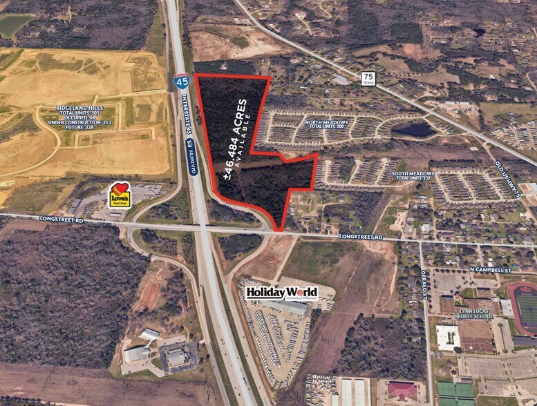 Longstreet & I-45, Willis, TX à vendre - Aérien – Image 1 sur 2
