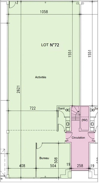 Local d’activités dans Vitry-sur-Seine à louer - Plan d’étage – Image 2 sur 3