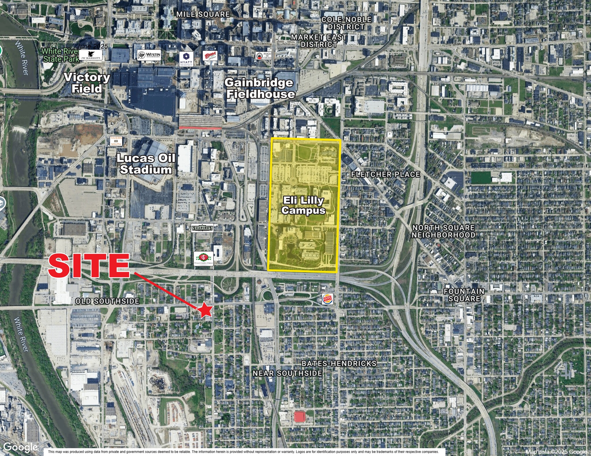 1202 S Meridian St, Indianapolis, IN à louer Aérien– Image 1 sur 2