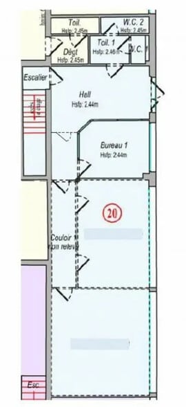 Bureau dans Genay à louer - Plan d’étage – Image 2 sur 8