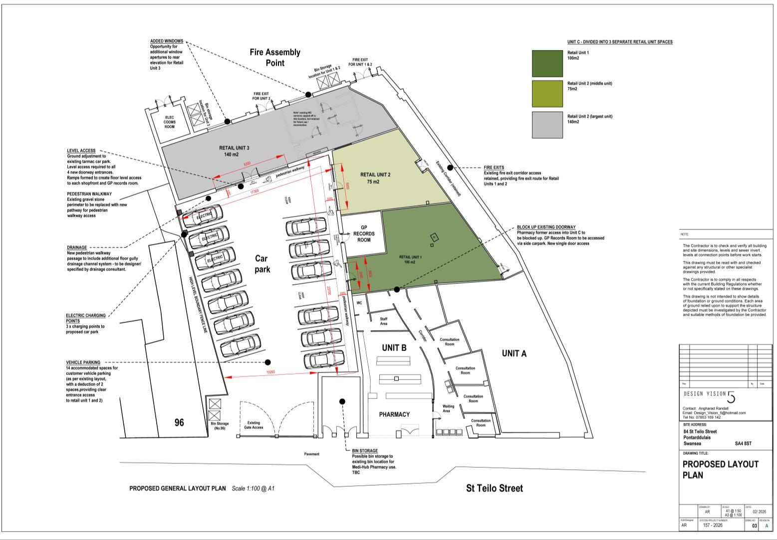94 St. Teilo St, Pontarddulais à louer Plan de site– Image 1 sur 2