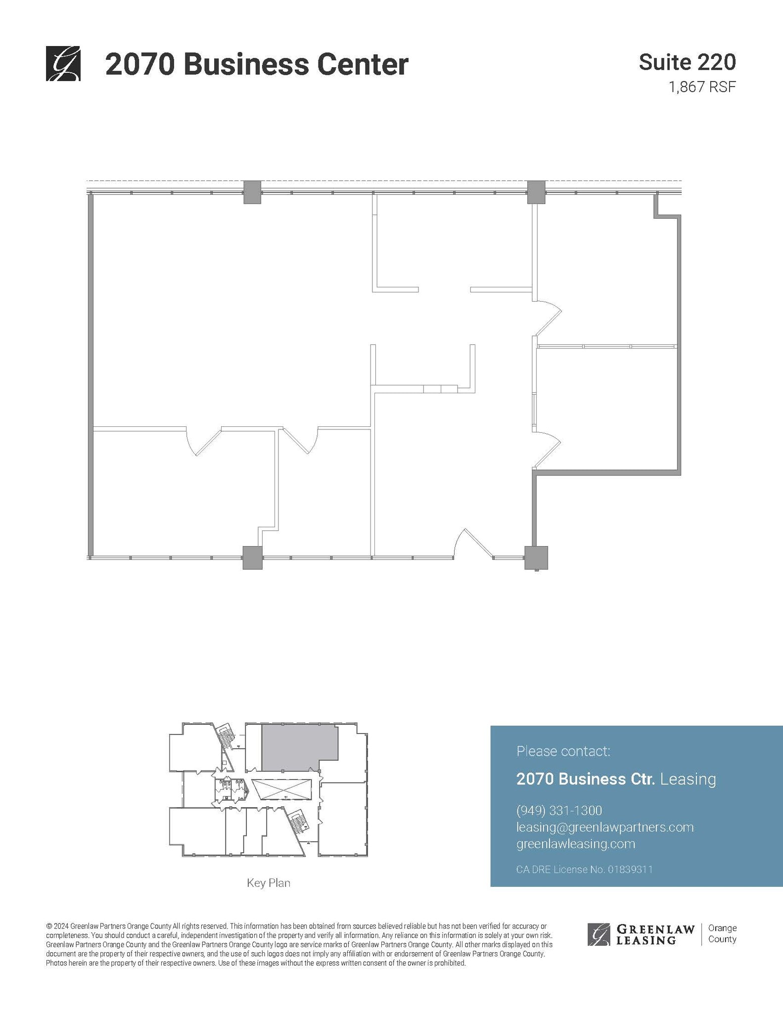 2062 Business Center Dr, Irvine, CA à louer Plan d’étage– Image 1 sur 1