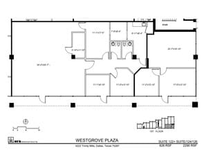 4222 Trinity Mills Rd, Dallas, TX à louer Plan d’étage– Image 1 sur 1