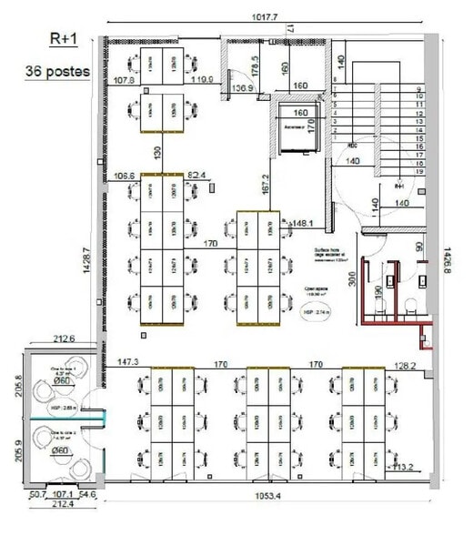 Bureau dans Paris à louer - Plan d’étage – Image 3 sur 14