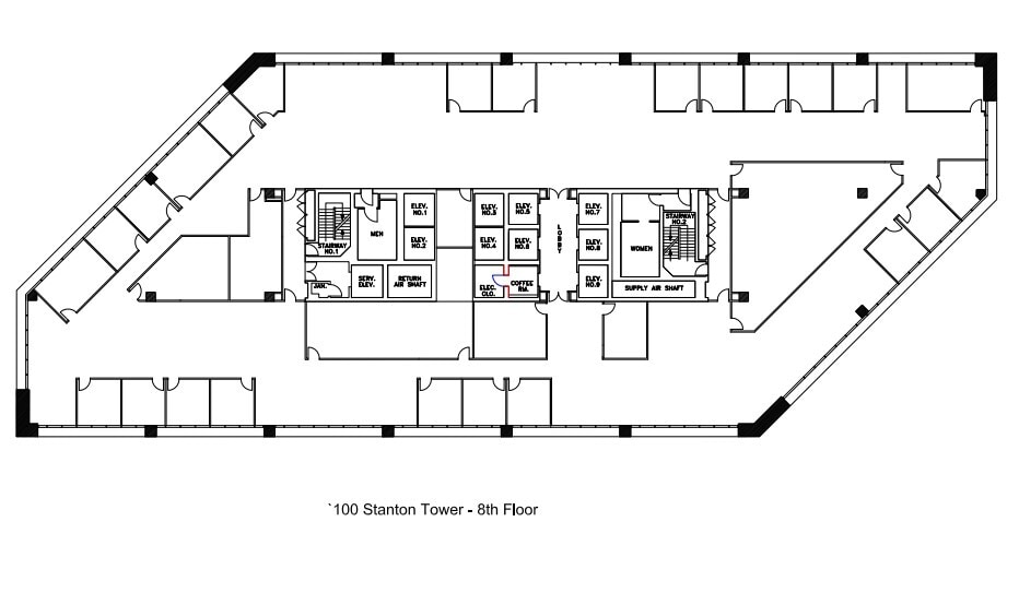 100 N Stanton St, El Paso, TX à louer Plan d’étage– Image 1 sur 1