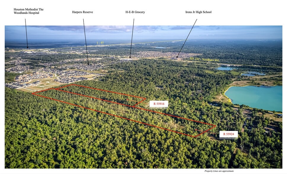 53.8 Acres off Hwy 242, Conroe, TX à vendre - Aérien – Image 2 sur 6
