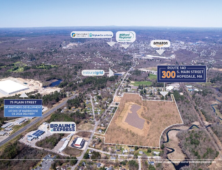 300 S Main St, Hopedale, MA à vendre - Aérien – Image 2 sur 3