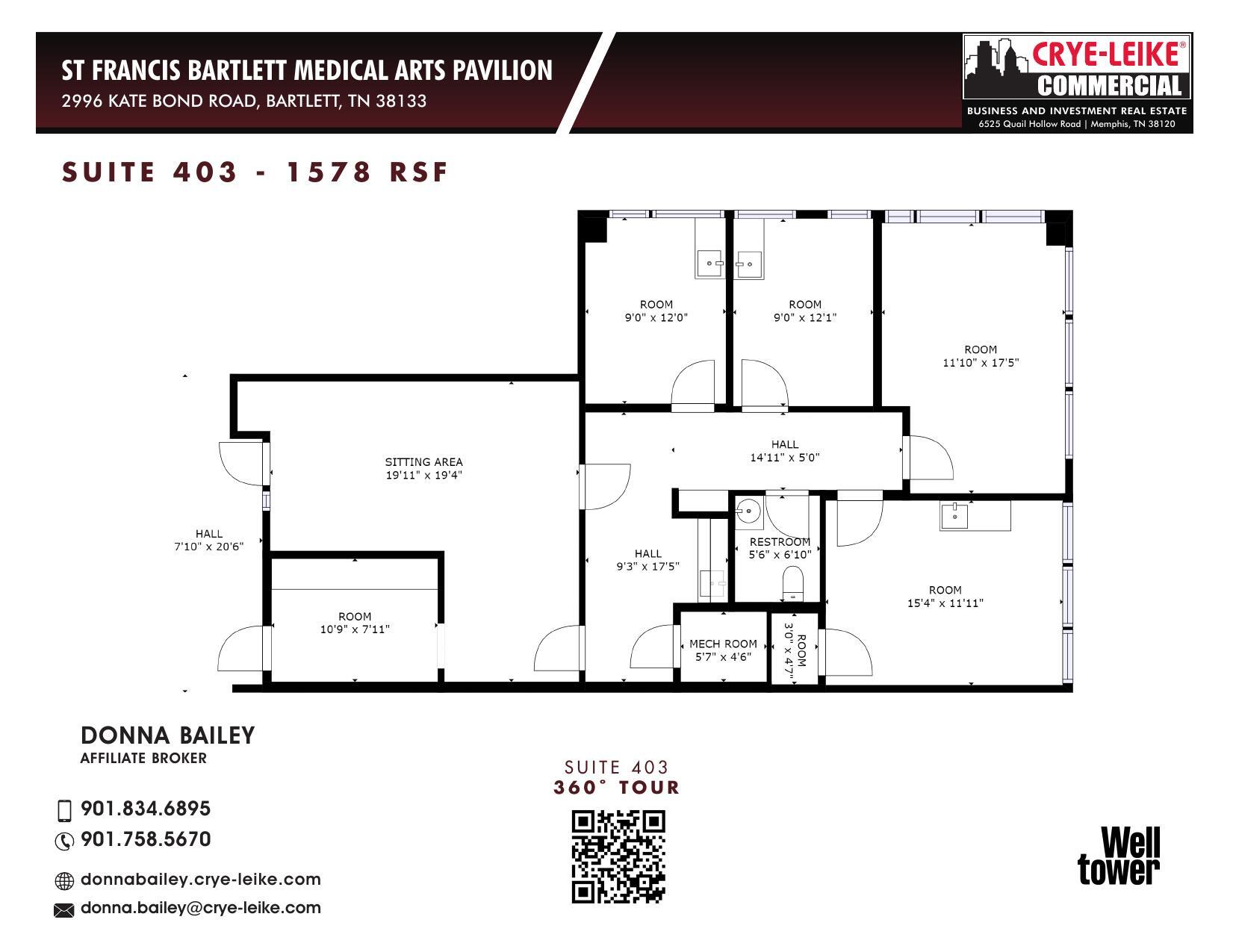 2996 Kate Bond Rd, Bartlett, TN à louer Plan d’étage– Image 1 sur 1