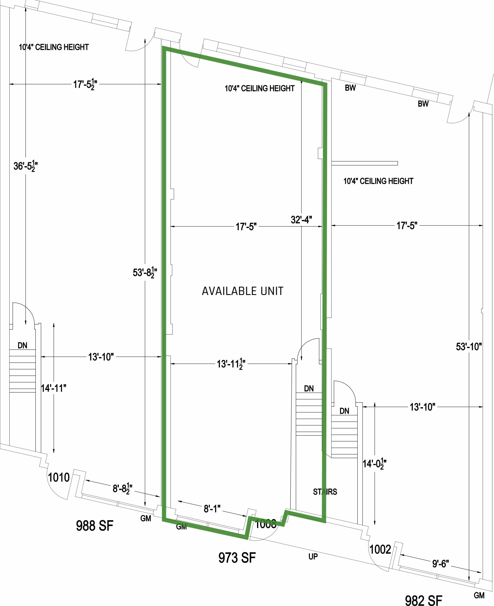1000-1016 King St E, Hamilton, ON à louer Plan d’étage– Image 1 sur 1