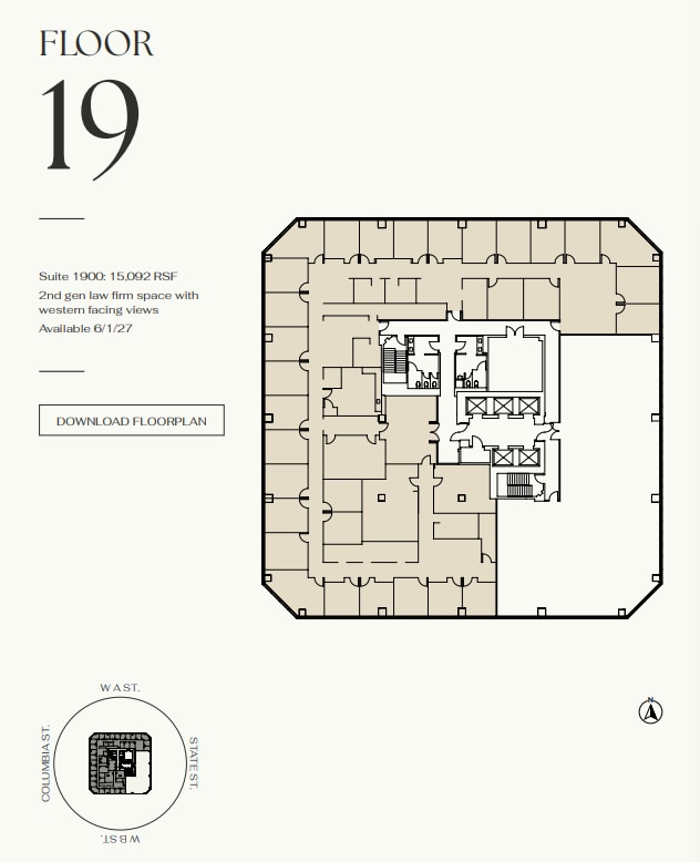401 W A St, San Diego, CA à louer Plan d’étage– Image 1 sur 1